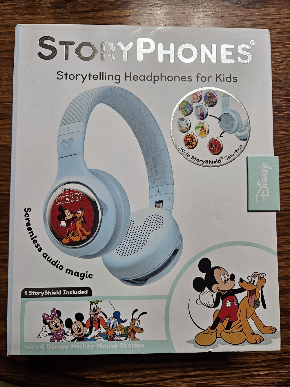 Nano Light Blue Kids Headphones with Mickey Red Accent